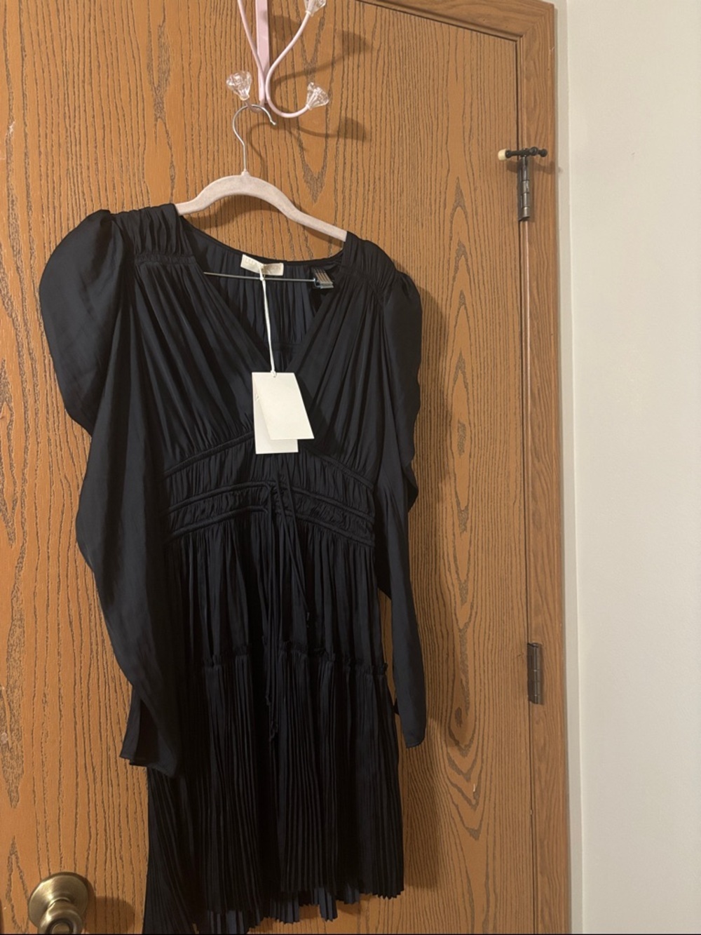 ULLA JOHNSON lu dress in noir NWT size 2 - Picture 3 of 7
